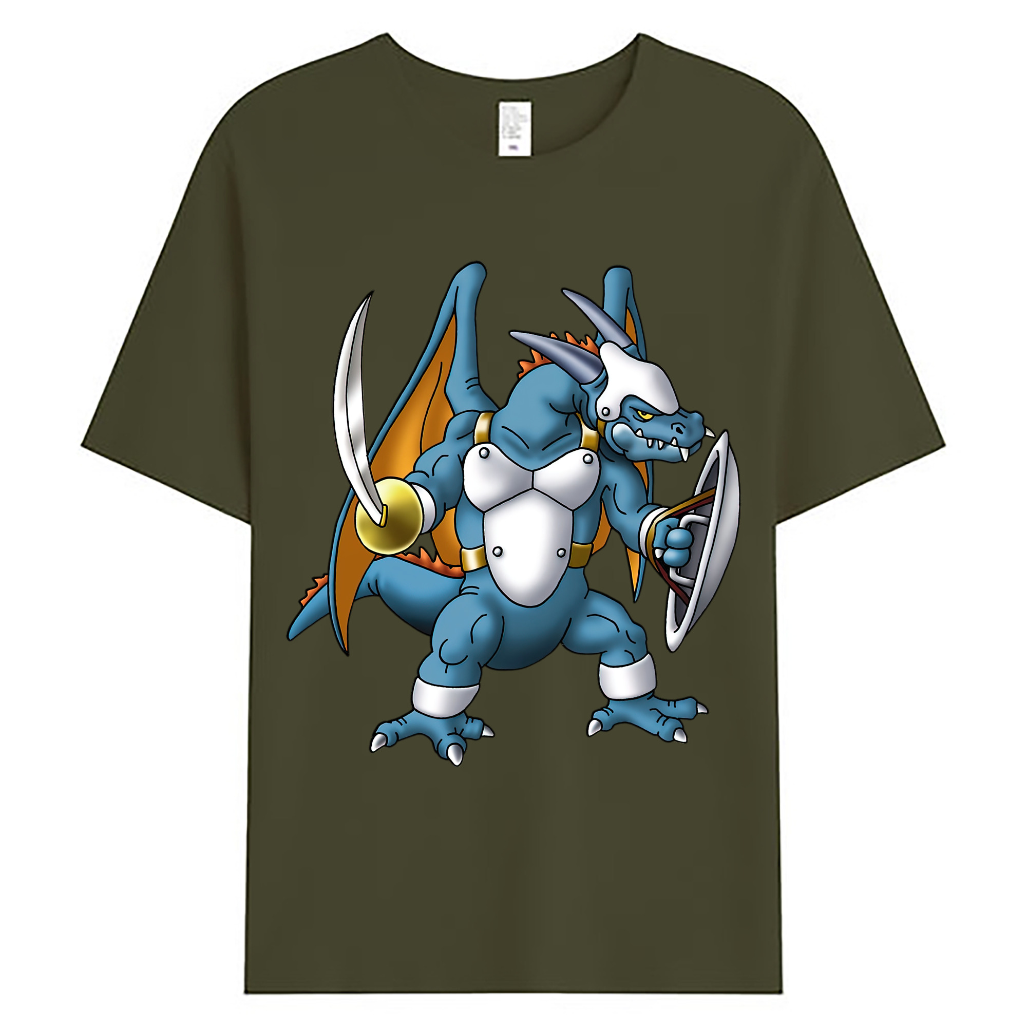 （画像用） ドラゴンクエスト Doragon Kuesuto Dragon Quest 綿100％ メンズ半袖Tシャツ｜肌触りやわらか＆通気性